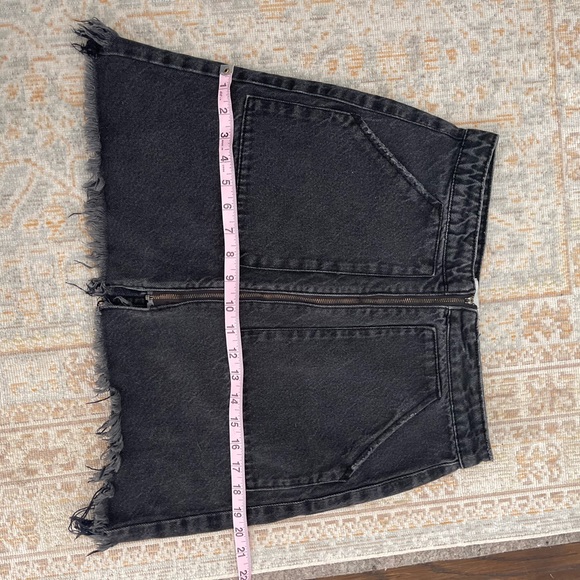 One Teaspoon, black denim mini, zips all the way down - Picture 13 of 14